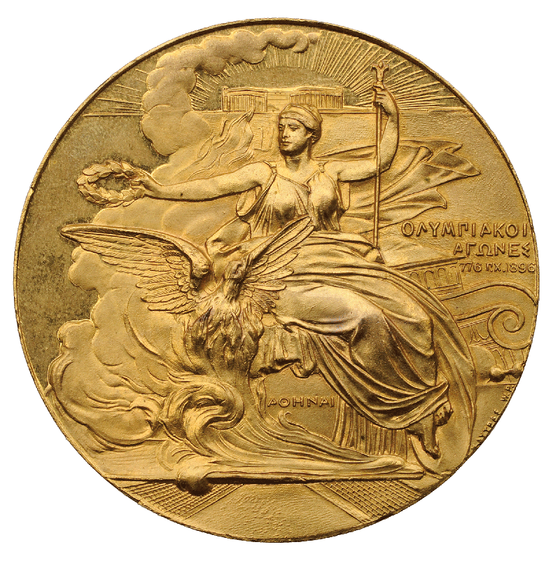 Nikiforos Lytras, commemorative medal of the Olympic Games of 1896, Numismatic Museum 