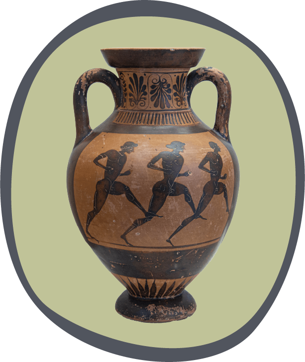 Amphora with scene of dolichos race