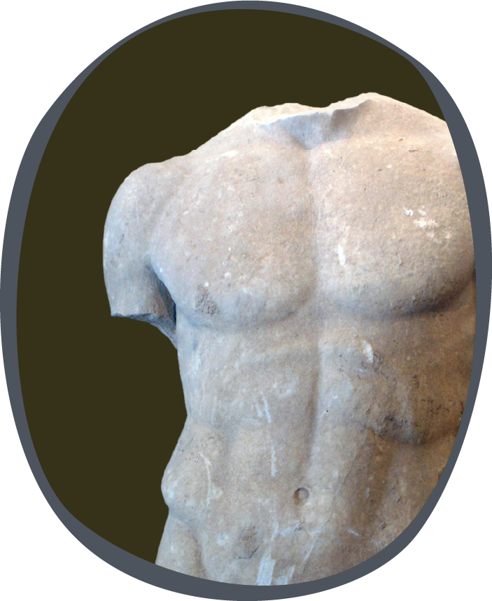 The Doryphoros of Messene, statue of a young nude athlete