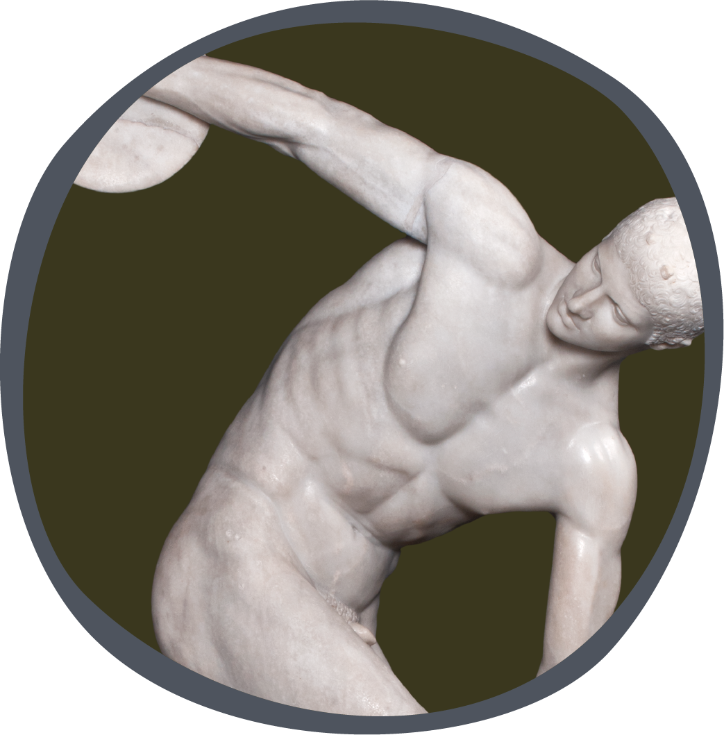 Marble statue of a Discobolus (discus-thrower) – (Discobolus Lancelloti)