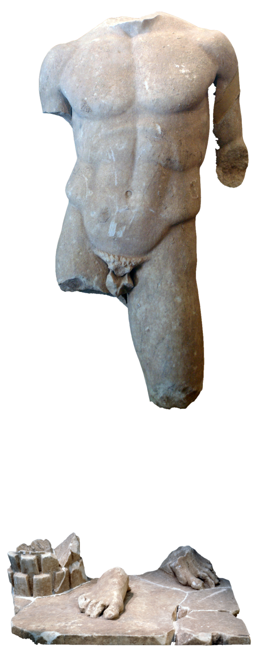 The Doryphoros of Messene, statue of a young nude athlete