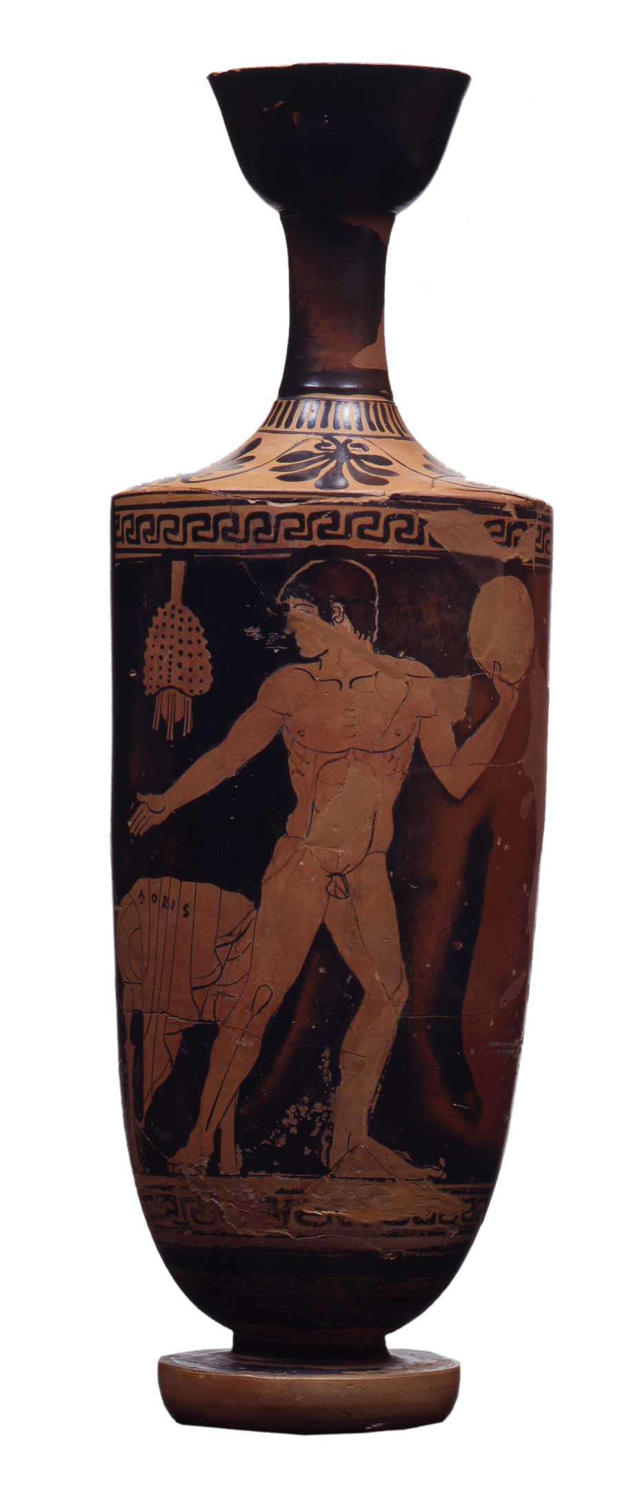 Attic red-figured lekythos depicting a discus thrower