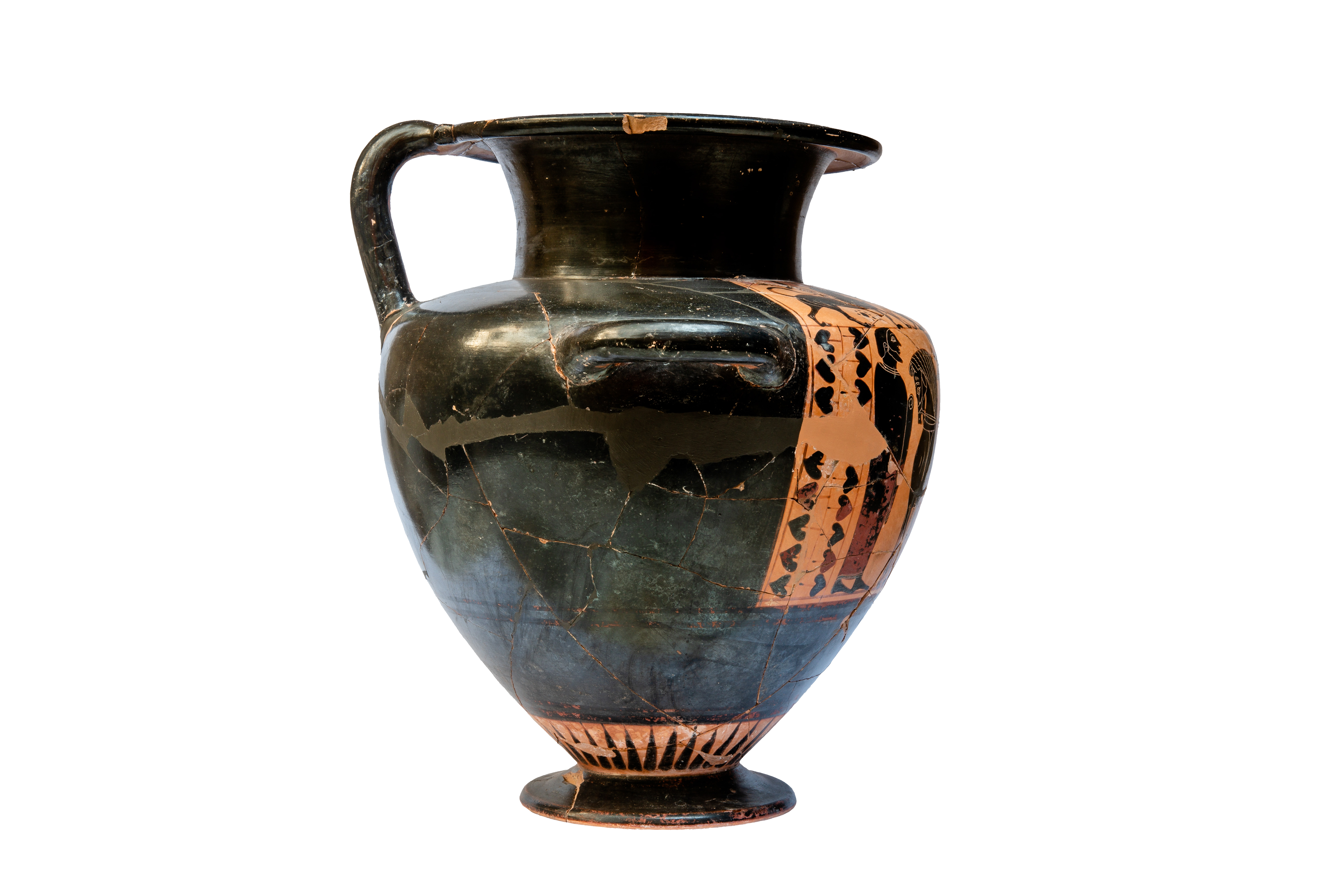 Black-figure hydria depicting a chariot