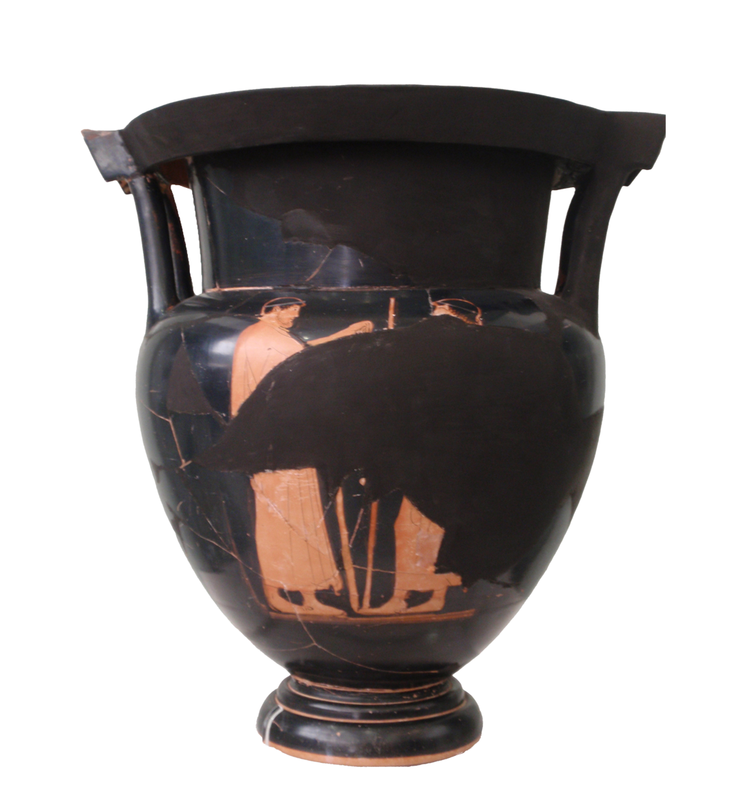 Red-figure krater with depiction of an athlete’s award