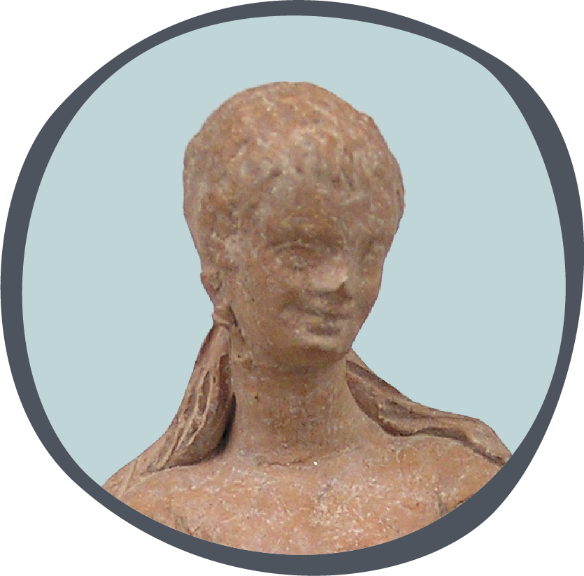 Terracotta figurine of apoxyomenos