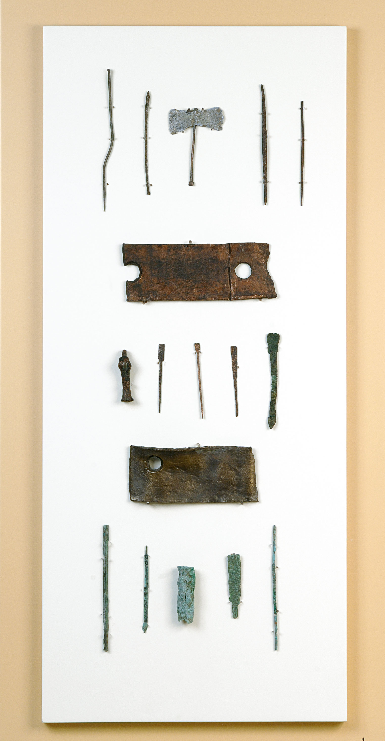 Tools found in the area (Archaeological Museum of Olympia)